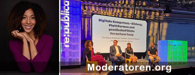 Bilinguale-Moderatorin Jennifer Sarah Boone - Moderatoren.org