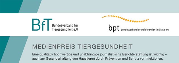 Medienpreis in Gold des bpt und der BfT in 2020 an Podcastmoderatorin Sylvia Kunert für Haustierpodcast rund um Tiergesundheit